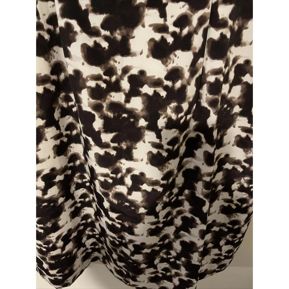 Banana Republic Womens Size 14 Brown/White Ruffled-Neck, Sleeveless Dress! M128 - Picture 7 of 10